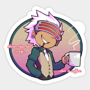 Godot ~ Hell's Coffee Sticker